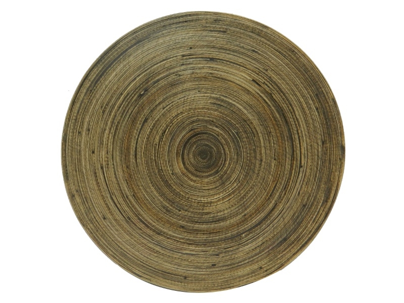 Top-tier Refined Bamboo Placemat - Round Black Eco-friendly Tableware